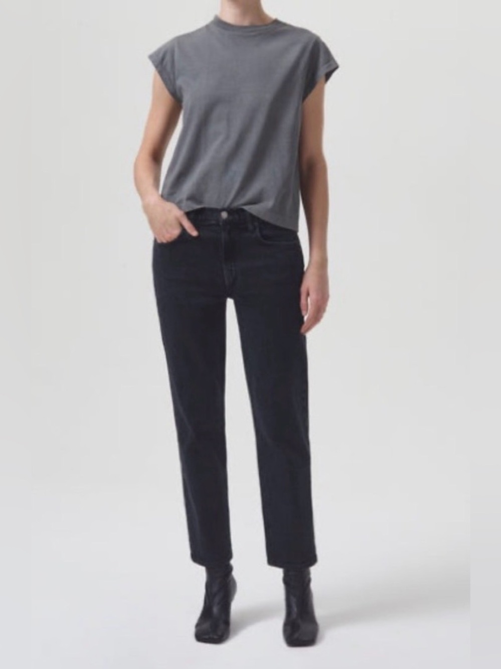 AGOLDE Kye Mid Rise Straight Crop Jeans Organic Cotton Stretch Women’s Size 27